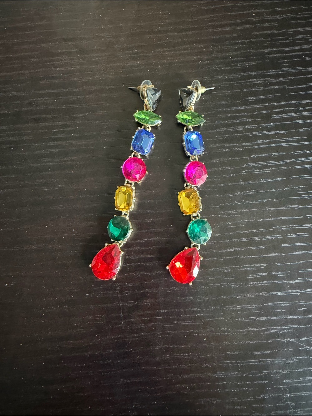 Multicolor Gemstone Dangle Earrings